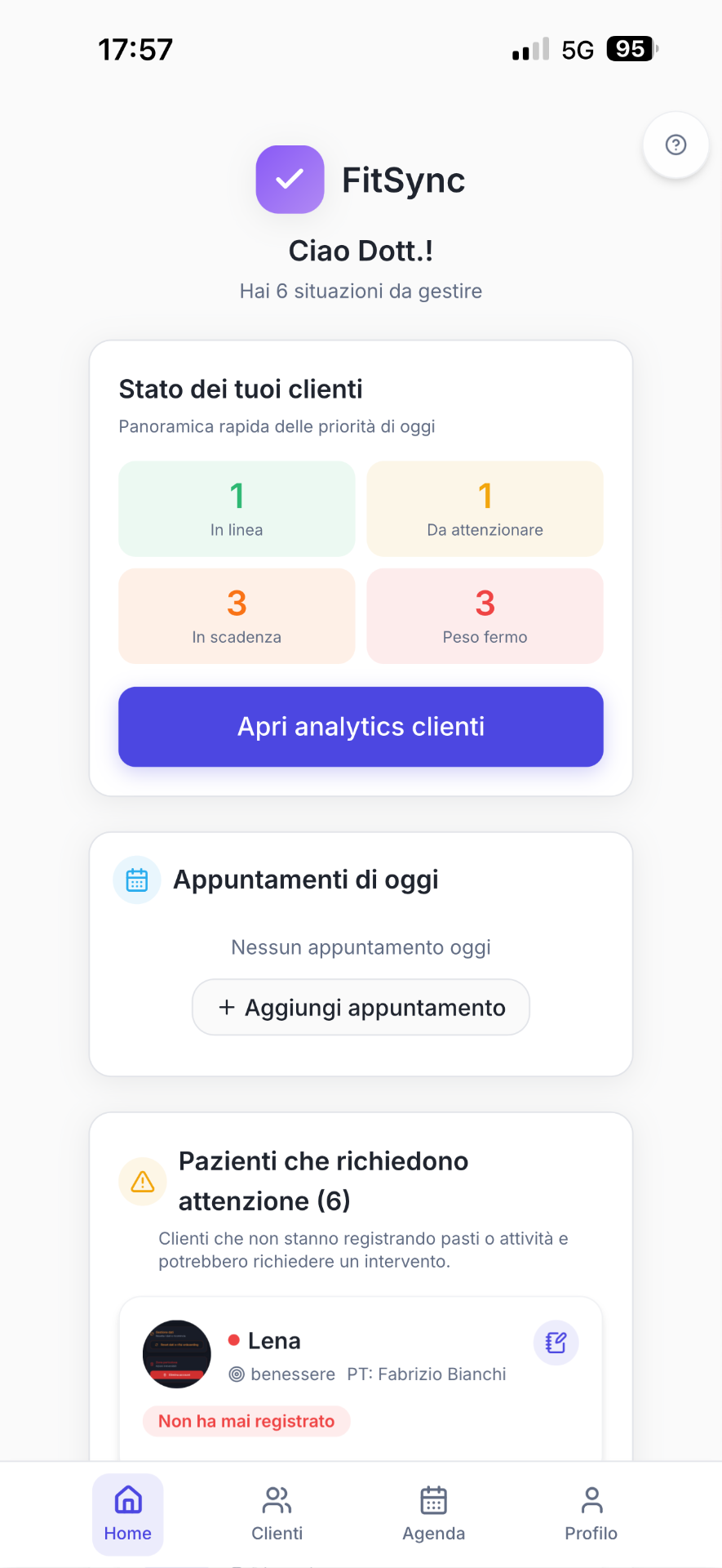 Home professionista FitSync